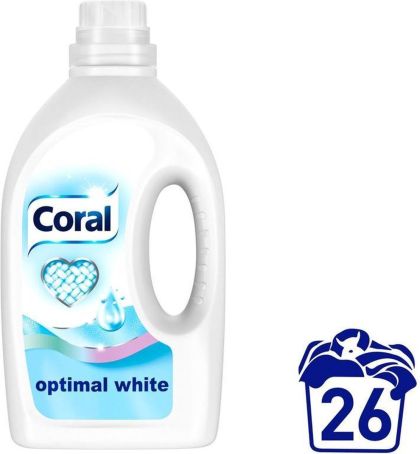 CORAL Optimal White 1,375л./25 пр. за бяло пране