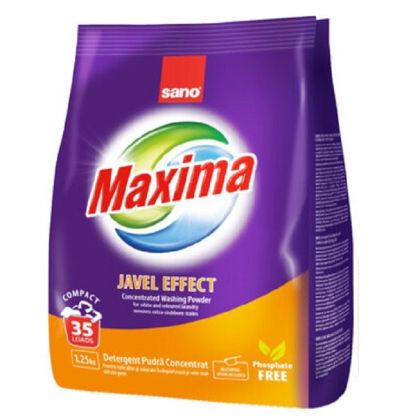 SANO Максима прах за пране 1.25 кг / 35пр. (Javel  ефект)