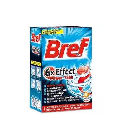 BREF почистващи таблетки за тоалетна чиния 8 бр. - 6в1 ефекта