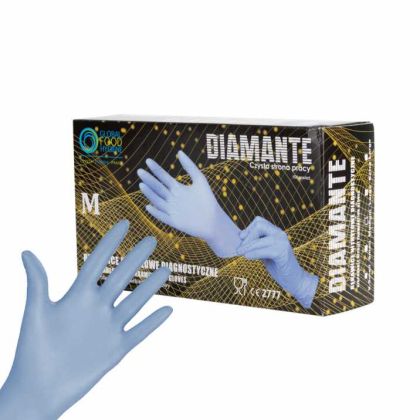 Diamante нитрилни ръкавици 100 бр / 50 чифта, р-р S