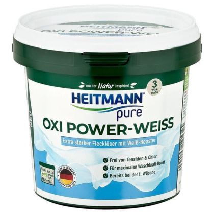  HEITMANN Oxi  препарат за премахване на петна 500 гр - кутия за бяло