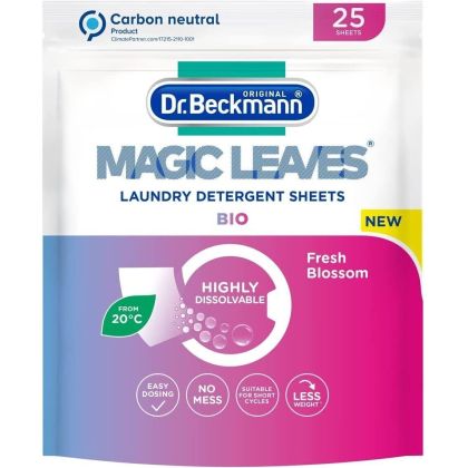 Dr Beckmann Magic Leaves БИО листчета за пране 25 бр -  за цветно пране