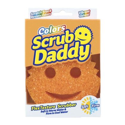 Scrub Daddy COLORS недраскаща гъба за почистване - оранжева