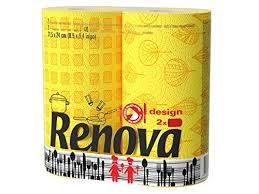 Кухненска хартия RENOVA “DECO“ 2 ролки - жълт