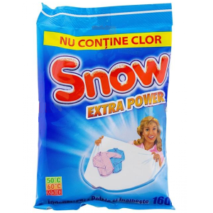 2 БР. SNOW Extra Power прахче за петна, за цветно и бяло (2 бр х 160 гр)