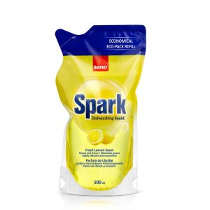 SANO Spark веро за съдове 500 мл. Lemon (плик)