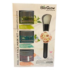 Bio Glow 3х50 мл маски за лице с апликатор - пилинг