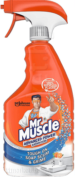 Mr Muscle Platinum спрей за почистване на баня 750 мл / портокал