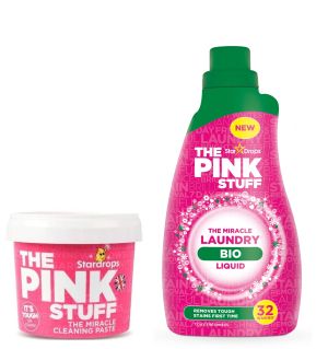 Пакет StarDrops The Pink Stuff: паста 850 гр + перилен п-т BIO (срещу петна) + Подарък