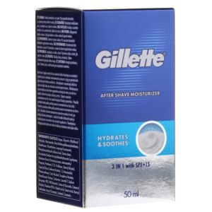  Gillette After Shave балсам 3в1 овлажнява, успокоява и слънцезащита SPF 15, 50 мл