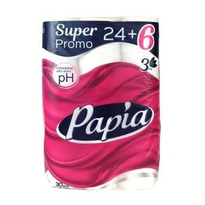 Тоалетна хартия Papia 30 бр.  SUPER PROMO