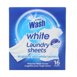 At Home White WASH кърпички за супер бяло пране 16бр.