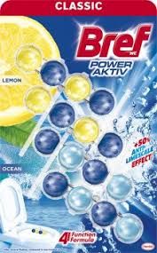 Bref power aktive за тоалетна 4x4x50g-blue lemon
