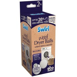 SWIRL вълнени топка за сушилна машина - 2 бр. 100 % вълна 