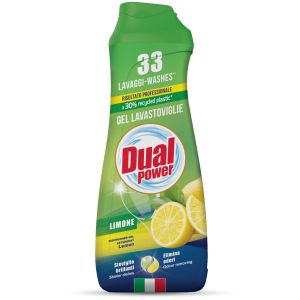 Dual Power All in1 гел за съдомиялна 1 литър / 50 изм - Лимон
