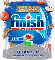 Finish Quantum Таблетки за съдомиялна 36 бр - ябълка и канела