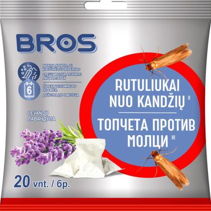 BROS ароматизатор ТОПЧЕТА срещу молци Lavanda
