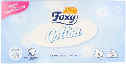 FOXY салфетки кутия   3 пласта /90 броя