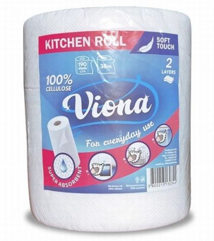 Кухненска хартия Viona двупластова бяла 300 гр.