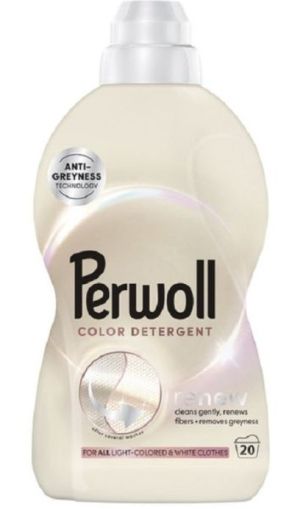 Perwoll течен перилен препарат за светли цветни и бели дрехи, 20 пранета (1 л)