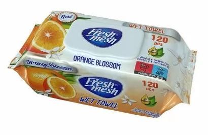 FRESH MESH мокри кърпи 120 бр портокал