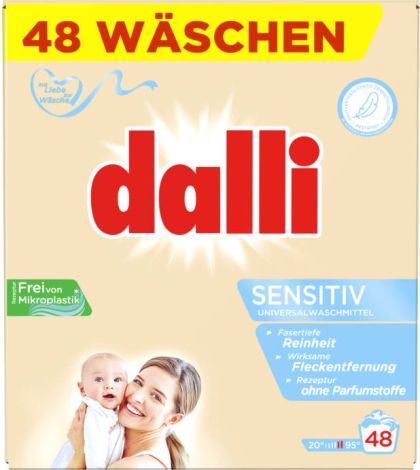 DALLI SENSITIVE прах за пране 3,12 кг - 48 пр