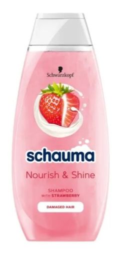 SCHAUMA Nourish & Shine възстановяващ шампоан за силно увредена коса с екстракт от ягода 400 мл