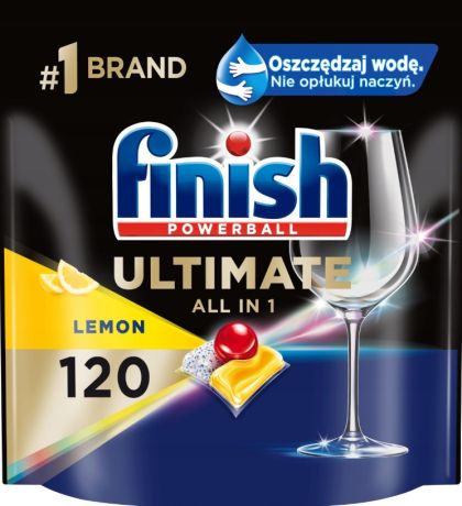 Finish ALL in 1 ULTIMATE таблетки съдомиална кутия 120 бр. Лимон