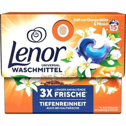 Lenor капсули 15 бр - Портокалов цвят и праскова