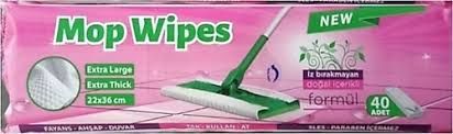 MOP WIPES мокри кърпи за под 40 бр ГОЛЕМИ XXL РАЗМЕР 22x36 см.