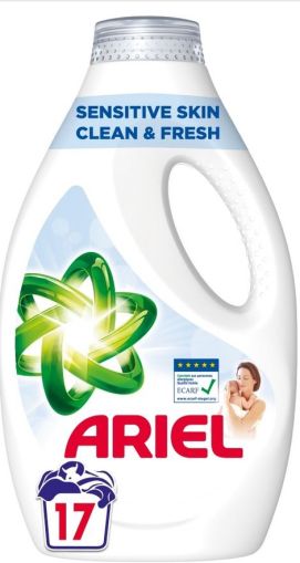 Ariel Sensitive течен перилен препарат 850 мл, 17 пранета 