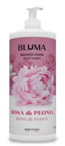 BLUMA душ гел с помпа 1 литър - Роза и божур