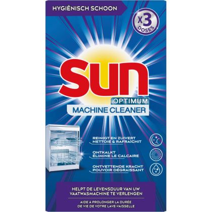 SUN Optimum препарат за почистване на съдомиялна 3 × 40 грама 