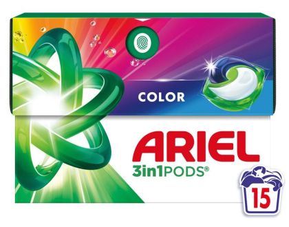  Ariel Color + капсули за цветно пране - 15 броя