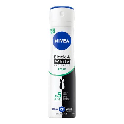  NIVEA дезодорант жени 150 мл Invisible Blach & White Fresh