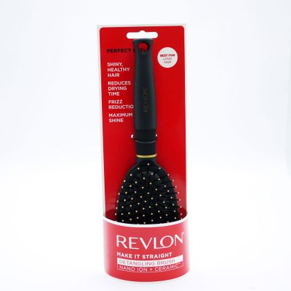  REVLON четка за коса - за права коса черна