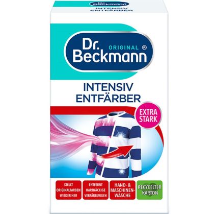 Dr. Beckmann Intensiv Entfärber – Прах за премахване на оцветявания от бели и цветни дрехи, 200 г