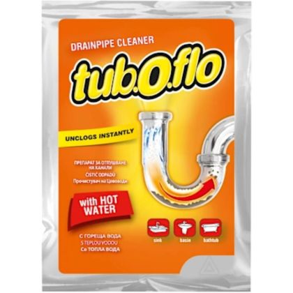 Tuboflo гранули за отпушване канали, активират се с топла вода 60 гр.