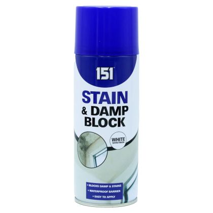 Спрей за блокиране и покриване на петна от мухъл и влага 151 Stain & Damp Block White Satin Finish, 400 мл