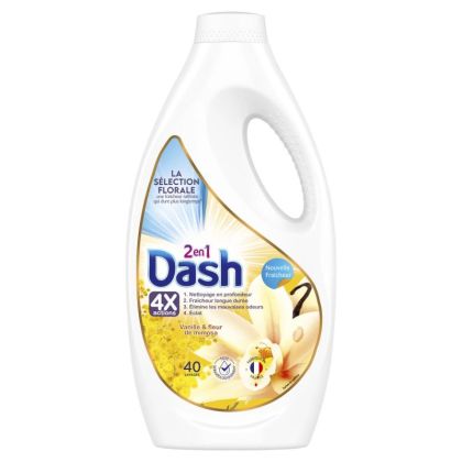 Dash 2in1 теч.перилен 1,8л/40пр  Ванилия и Мимоза универсален
