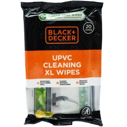 Black & Decker мокри кърпи за почистване на PVC дограма 20 бр