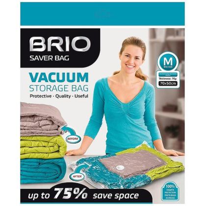 Brio вакуумни торби за дрехи M 70 / 50 см