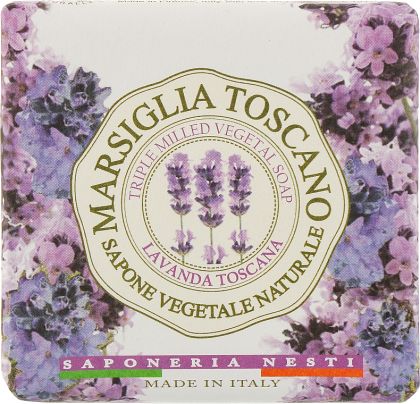 Nesti Marsiglia Toscano сапун растителен 200 гр - квадрат- Lavandula