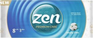 ZEN PREMIUM тоалетна хартия 8 бр. 3 пласта