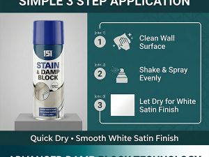 Спрей за блокиране и покриване на петна от мухъл и влага 151 Stain & Damp Block White Satin Finish, 400 мл