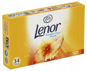 LENOR кърпички за сушилня и гардероб 34 бр (Летен бриз) жълти