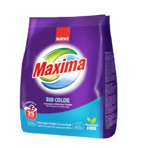 SANO Максима прах  за пране 1,25 кг / 35 пр. - БИО за цветно пране
