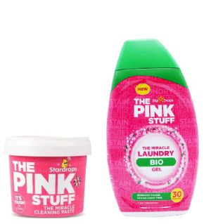 Пакет StarDrops The Pink Stuff: паста 850 гр + перилен п-т BIO (срещу петна) + Подарък