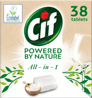 Cif All in One Nature таблетки за почистване на съдомиялна 38 бр - грейпфрут