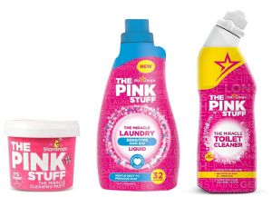 Пакет StarDrops The Pink Stuff: паста 850 гр, WC препарат, перилен п-т Сензитив + Подарък
